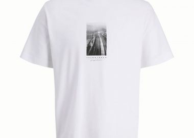 JACK & JONES ανδρικό T-shirt με photo print Regular Fit - 12289870 Λευκό - JACK & JONES - 