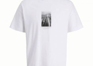 JACK & JONES ανδρικό T-shirt με photo print Regular Fit - 12289870 Λευκό - JACK & JONES - 