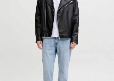 JACK & JONES ανδρικό τζιν παντελόνι πεντάτσεπο Regular Fit - 12291693 Denim Blue Ανοιχτό - JACK & JONES - 