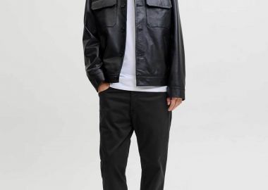 JACK & JONES ανδρικό τζιν παντελόνι πεντάτσεπο Regular Fit - 12293328 Μαύρο - JACK & JONES - 