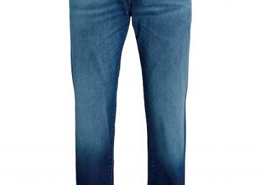 JACK & JONES ανδρικό τζην παντελόνι πεντάτσεπο Straight Fit - 12249136 Denim Blue Σκούρο - JACK & JONES - 