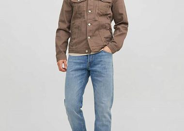 JACK & JONES ανδρικό τζιν παντελόνι πεντάτσεπο Tapered Fit - 12237309 Denim Blue - JACK & JONES - 