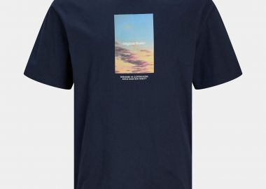 JACK & JONES παιδικό T-shirt με graphic print Relaxed Fit - 12253960 Μπλε Σκούρο - JACK & JONES - 