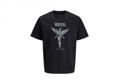 Jack Jones tshirt Nirvana JPRBLUNIRVANA SS TEE 12287521 BLACK - Jack & Jones - 