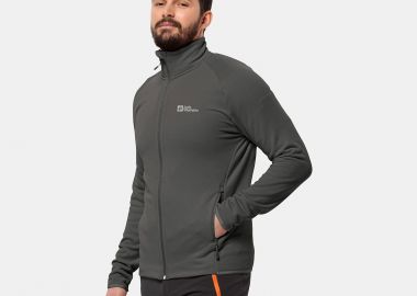 JACK WOLFSKIN BAISELBERG FULL-ZIP FLEECE JACKET ΓΚΡΙ - JACK WOLFSKIN - 