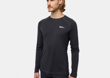 JACK WOLFSKIN INFINITE LIGHT LONG-SLEEVED FUNCTIONAL SHIRT ΜΑΥΡΟ - JACK WOLFSKIN - 