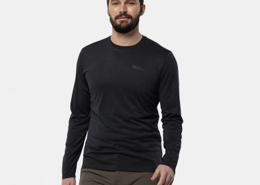 JACK WOLFSKIN SKY THERMAL LONG SLEEVE FUNCTIONAL SHIRT ΜΑΥΡΟ - JACK WOLFSKIN - 
