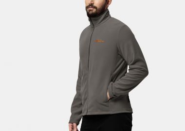 JACK WOLFSKIN TAUNUS FULL-ZIP FLEECE JACKET ΓΚΡΙ - JACK WOLFSKIN - 