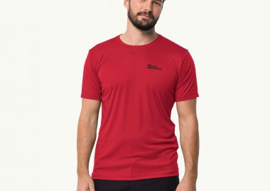 JACK WOLFSKIN TECH FUNCTIONAL T-SHIRT ΚΟΚΚΙΝΟ - JACK WOLFSKIN - 