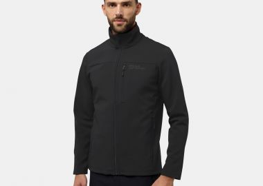 JACK WOLFSKIN WHIRLWIND MEN’S SOFTSHELL JACKET ΜΑΥΡΟ - JACK WOLFSKIN - 