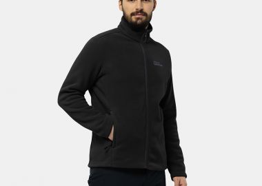 JACK WOLFSKIN WINTERSTEIN FULL-ZIP FLEECE JACKET ΜΑΥΡΟ - JACK WOLFSKIN - 