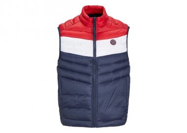 JackJones Jjespring Bodywarmer Collar Noos M 12258457NavyBlazerWHITETRUEREDBLOC - Jack & Jones - 
