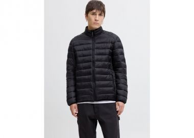 JackJones men's down jacket JJEBRADLEY LIGHT PUFFER COLLAR NOOS 12280971 BLACK - Jack & Jones - 