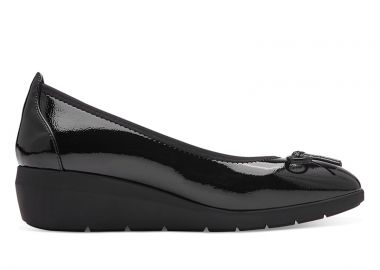 Jana Softline Vegan Ballerina 8-22162-43 018 BLACK PATENT - JANA - 