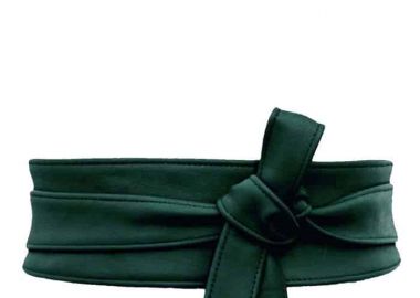 japanese ζώνη Obi από δερματίνη σε forest green - PerfectDress.gr - 