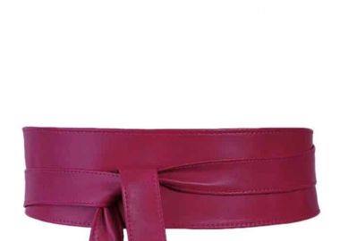japanese ζώνη Obi από δερματίνη σε φούξια - PerfectDress.gr - 