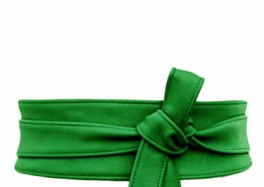 japanese ζώνη Obi από δερματίνη σε grass green - PerfectDress.gr - 