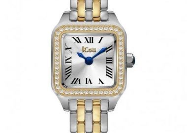 JCOU Constance Crystals - JU19088-2, Silver & Gold case with Stainless Steel Bracelet - Jcou - 