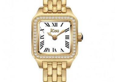 JCOU Constance Crystals - JU19088-3, Gold case with Stainless Steel Bracelet - Jcou - 