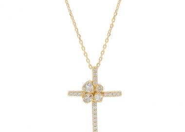 JCOU Κολιέ-Σταυρός από ασήμι 925 Gold JW909G1-01 - Jcou Jewellery - 