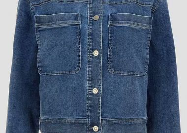 Jean jacket με τσέπες μπροστά σε denim blue χρώμα -  - 
