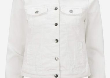 Jean Jacket με τσέπες μπροστά σε denim white χρώμα -  - 