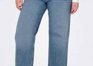 Jean παντελόνι ψηλόμεσο σε denim light blue χρώμα -  - 