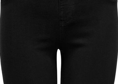 Jean shorts με ρεβέρ τελείωμα σε denim black χρώμα -  - 