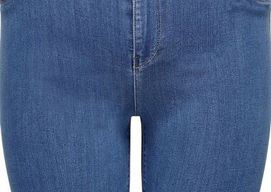 Jean shorts με ρεβέρ τελείωμα σε denim blue χρώμα -  - 