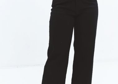 Jean wide leg σε denim black χρώμα -  - 