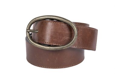 JOHN-ANDY Δερμάτινη Ζώνη Καφέ - JOHN-ANDY - 