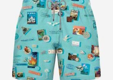 John Frank Ανδρικό Μαγιό Σορτς Γαλάζιο Γαλάζιο - John Frank - 