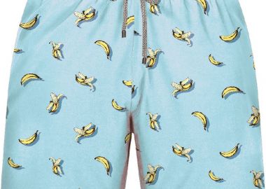 John Frank Banana Ανδρικό Μαγιό Σορτς Γαλάζιο με Σχέδια Γαλάζιο - John Frank - 
