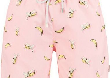 John Frank Banana Ανδρικό Μαγιό Σορτς Ροζ με Σχέδια Ροζ - John Frank - 