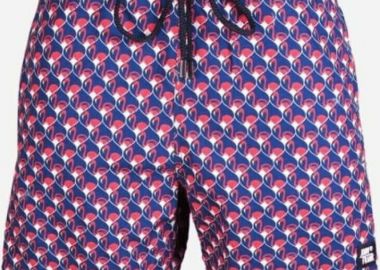 John Frank Optimingo Ανδρικό Μαγιό Σορτς Μωβ με Σχέδια Μωβ - John Frank - 