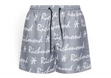 John Richmond ανδρικό μαγιό σορτς με all-over logo print 