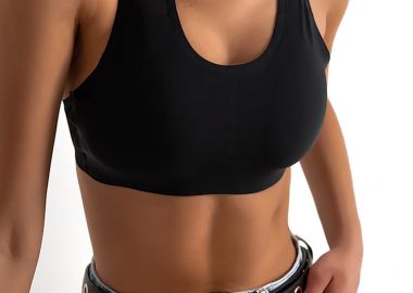 JOJO BLACK ATHLETIC BUSTIER - sense-shop - 