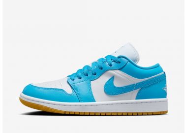 Jordan 1 Low White Gum Light Brown Dark Powder Blue Women's DC0774104 MBS - Jordan - 