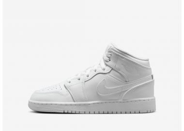 Jordan 1 Mid Triple White 2023 GS 554725136 MBS - Jordan - 