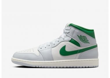 Jordan 1 Mid White Pure Platinum Pine Green DQ8426142 MBS - Jordan - 