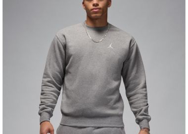 Jordan Brooklyn Fleece Men's CrewNeck Sweatshirt Carbon HeatherWhite FV7293091 MBS - Jordan - 