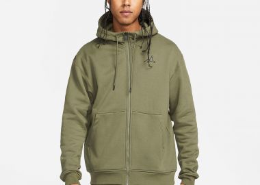 JORDAN ESSENTIALS FLEECE FULL-ZIP HOODIE ΧΑΚΙ - JORDAN - 