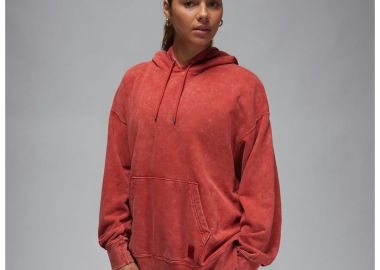 Jordan Flight Fleece Women's SatinLined Washed Hoodie Dune Red FN5738615 MBS - Jordan - 