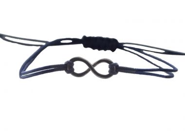 Jt Ανδρικό Ασημένιο Βραχιόλι για Ζευγάρια Άπειρο - JT - 