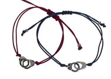 Jt Ασημένιο Σετ Βραχιόλια για Ζευγάρια Χειροπέδες - JT - 