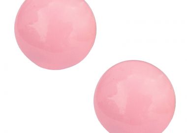 Jt Ατσάλινα πολύχρωμα vintage καρφωτά στρογγυλά σκουλαρίκια Ροζ - JT - 