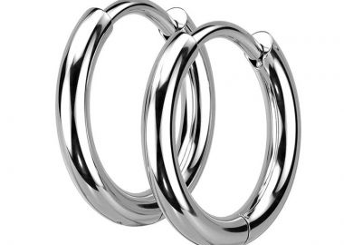 Jt Ατσάλινα σκουλαρίκια κρίκοι 2.5mm unisex Ασημί - JT - 