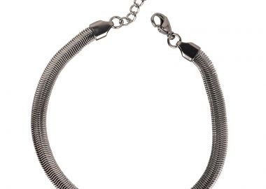 Jt Ατσάλινη αλυσίδα ποδιού φίδι 6mm Ασημί - JT - 
