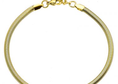 Jt Ατσάλινη αλυσίδα ποδιού φίδι 6mm Χρυσό - JT - 