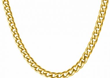 Jt Ατσάλινη unisex αλυσίδα λαιμού cuban πλακέ 7mm Χρυσό - JT - 
